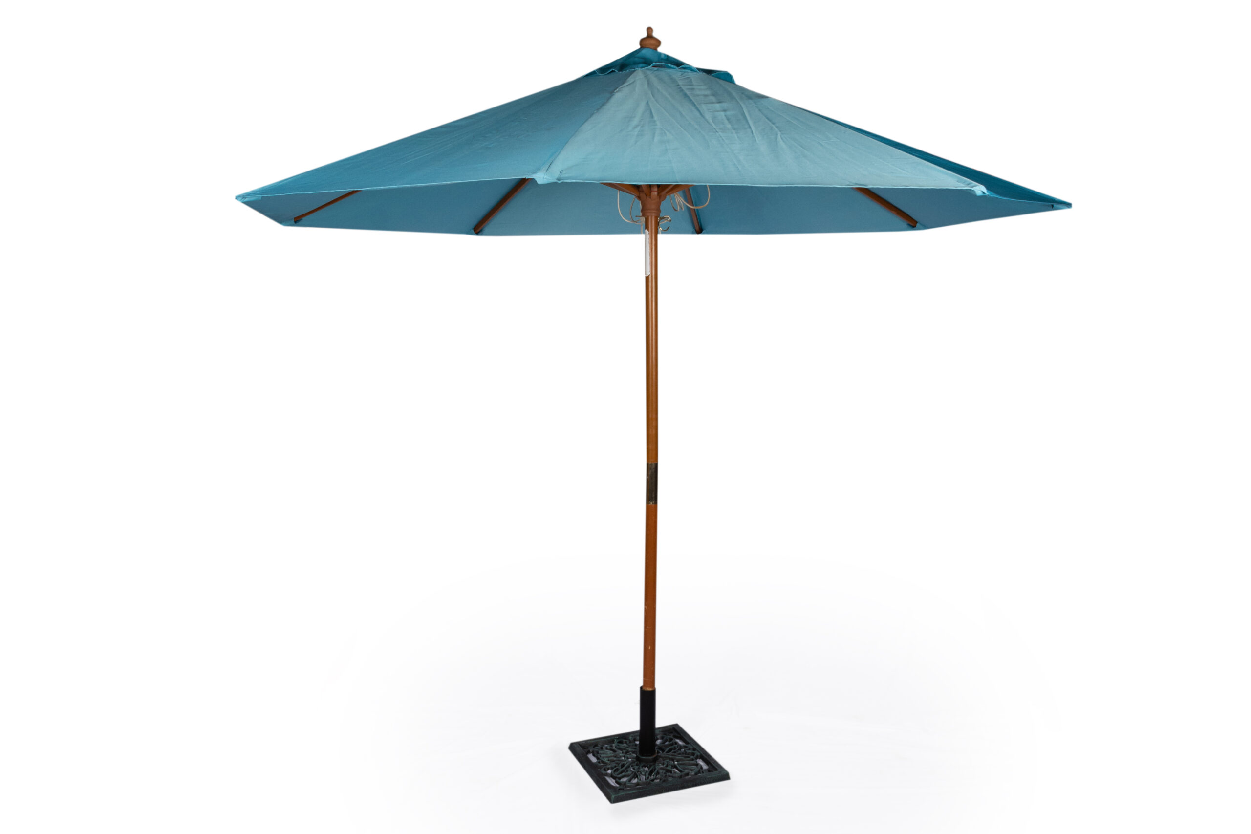 "10’ Turquoise Market Umbrella - by caesar event rentals houston"
