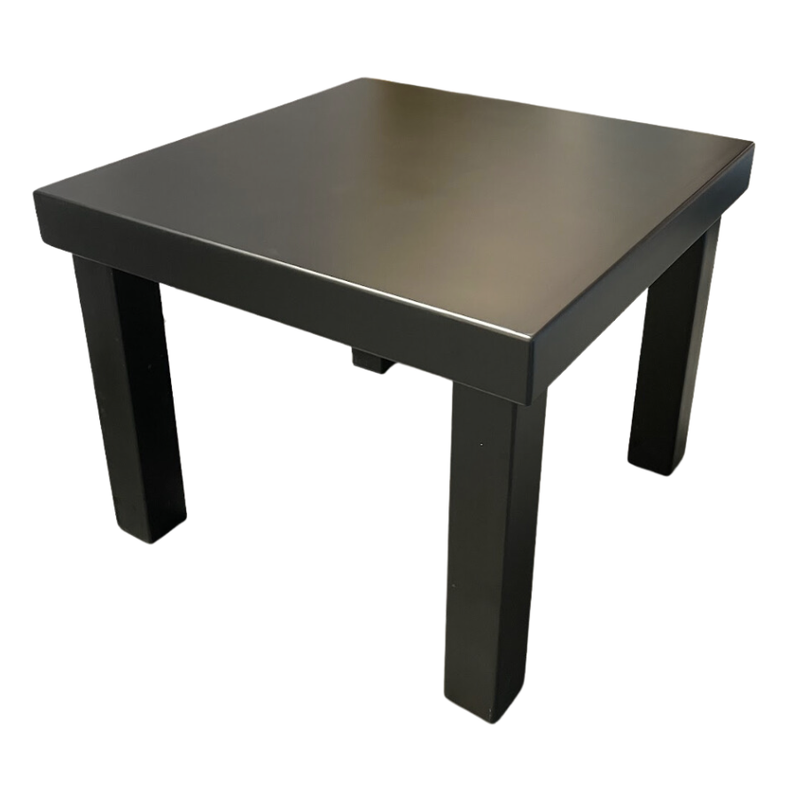 "2x2 Black Square Coffee Table - by caesar event rentals houston"